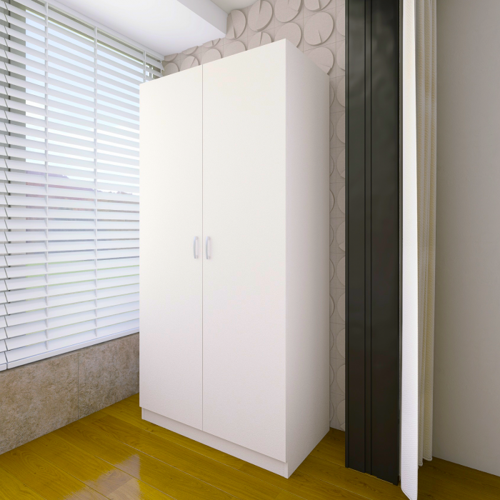 Dulap Depozitare Balcon 200 x 80 x 50cm, Culoare Alb, Pal 18mm [3]