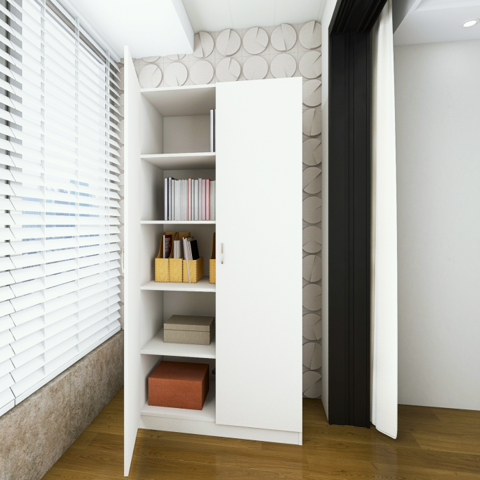 Dulap Depozitare Balcon 200 x 80 x 50cm, Culoare Alb, Pal 18mm [4]