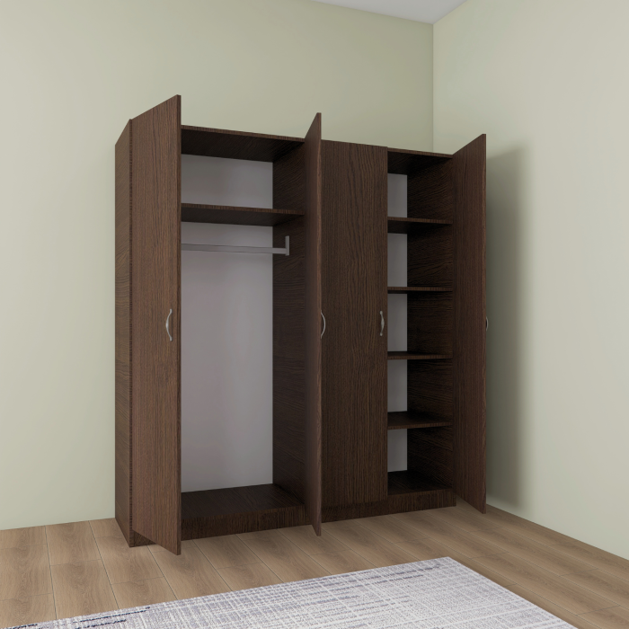 Dulap Depozitare Mario 4 Usi, Culoare Wenge, Material PAL 18mm [2]
