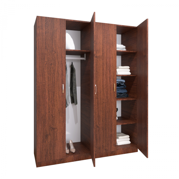 Dulap Depozitare Mario 4 Usi, Culoare Wenge, Material PAL 18mm [3]