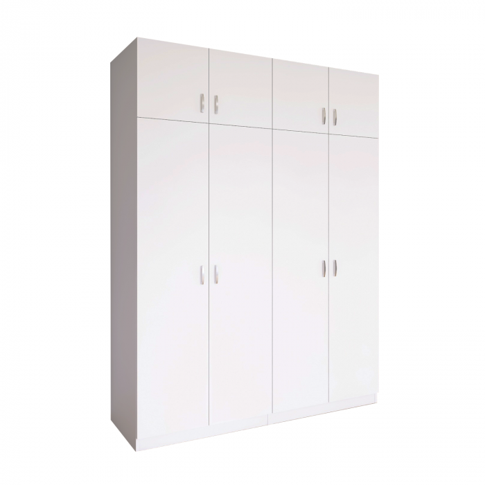 Dulap Dormitor cu Suprapozabil, H240 x L160 x A50, Culoare ALB, Pal18mm [3]