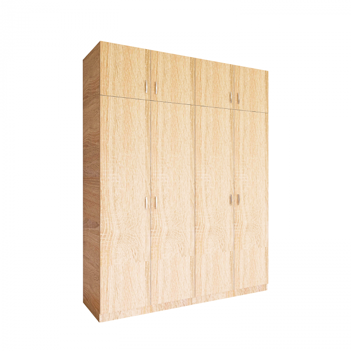 Dulap Dormitor cu Suprapozabil, H240 x L160 x A50, Culoare Stejar Sonoma, Pal18mm [3]
