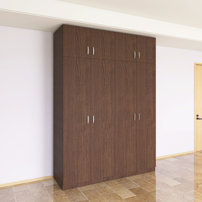Dulap Dormitor cu Suprapozabil, H240 x L160 x A50, Culoare WENGE, Pal18mm [1]
