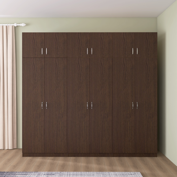 Dulap Dormitor cu Suprapozabil, H240 x L240 x A50, Culoare WENGE, Pal18mm [4]