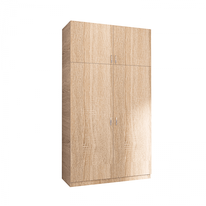 Dulap Dormitor cu Suprapozabil, H240 x L80 x A50, Culoare Stejar Sonoma, Pal18mm [2]