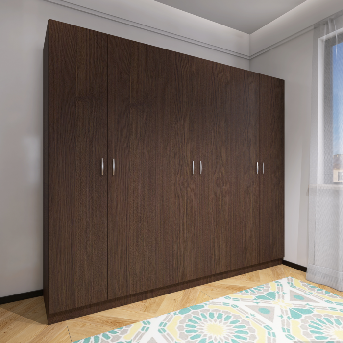 Dulap Haine cu 6 usi, L180 x H200 x A50cm, Material Pal18mm, Culoare Wenge [2]