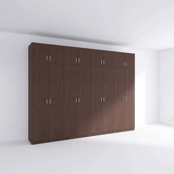 Dulap haine DituProd, 8 uși, 320 × 50 × 240 cm, Wenge, PAL 18 mm [2]