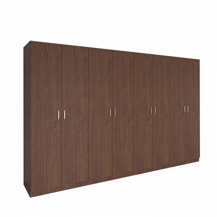 Dulap Haine cu 8 usi cu bara haine si rafturi, L320 x H200 x A50cm, Material Pal18mm, Culoare Wenge [2]