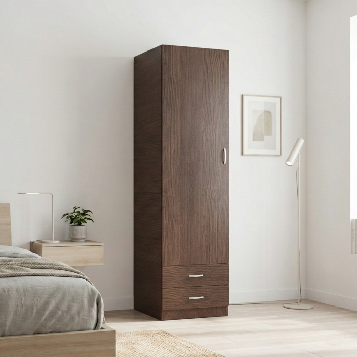 Dulap Mara, 200x50x50 cm, Culoare Alb ,Material Pal 18mm [7]