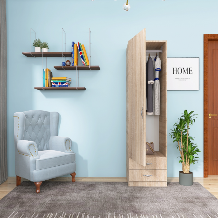 Dulap Mara, 200x50x50 cm, Culoare Sonoma, Material Pal 18mm [2]