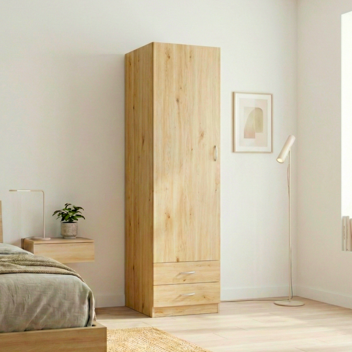 Dulap Mara, 200x50x50 cm, Culoare Alb ,Material Pal 18mm [6]