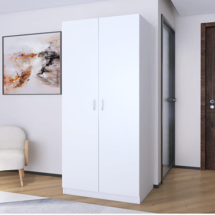 Dulap MIRCO cu rafturi 200x60x50 cm, Culoare Alb, Material PAL 18mm [4]