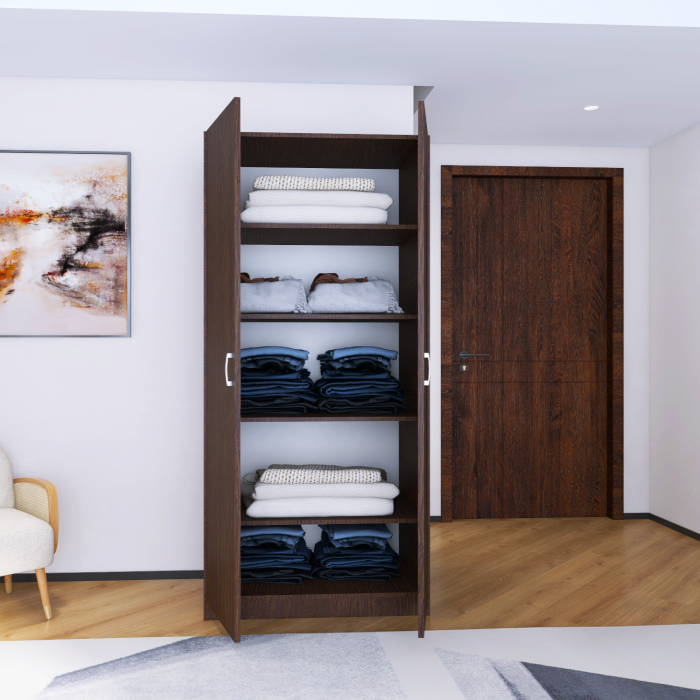 Dulap MIRCO cu rafturi, 200x60x50cm, Culoare Wenge, Pal 18mm [2]