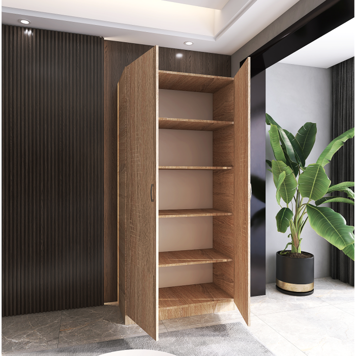 Dulap MIRCO cu rafturi, 200x60x50cm, Culoare Sonoma, Pal 18mm [2]