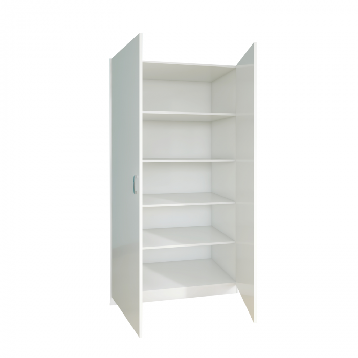 Dulap MIRCO cu rafturi, 200x80x50cm, Culoare Alb, Pal 18mm [5]