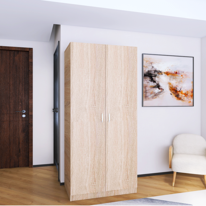 Dulap MIRCO cu rafturi, 200x80x50cm, Culoare Sonoma, Pal 18mm [1]