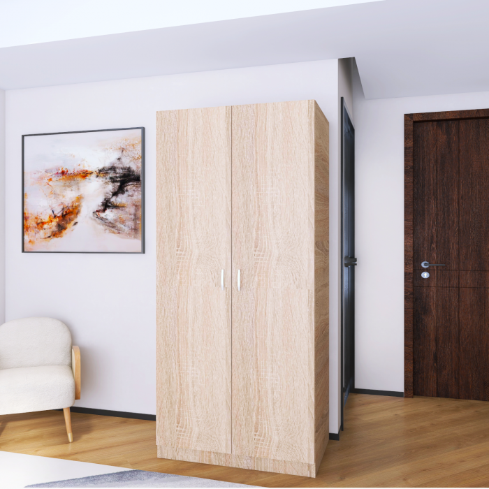 Dulap MIRCO cu rafturi, 200x80x50cm, Culoare Sonoma, Pal 18mm [4]