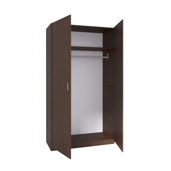 Dulap Rubin cu Bara Haine 175x80x50 cm, Culoare Wenge, Material PAL 18mm [1]