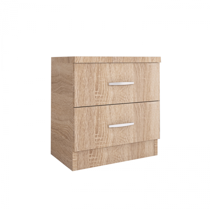 Noptiera cu 2 sertare, H50 x A45 x L50 cm, Culoare Stejar Sonoma, Material PAL 18mm [3]