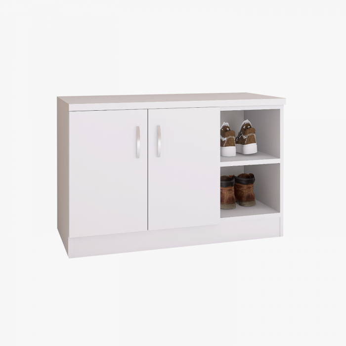 Pantofar cu 2 usi, H90 x L80 x A40 cm, Culaore Alb, Pal 18mm [1]