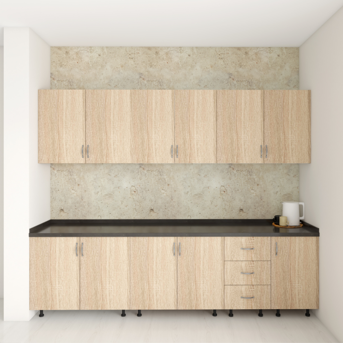 Set Bucatarie 240cm Valencia , Pal 18mm, Blat Termorezistent Negru , Culoare Stejar Sonoma [4]