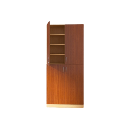 Dulap cu 4 usi cu rafturi, H200 x A40 x L80cm, Material Pal 18mm, Culoari Wenge, Alb, Stejar Sonoma [2]