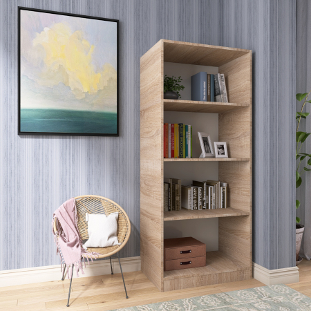 Biblioteca SKY 4 Rafturi, 175x80x40 cm, Culoare Sonoma, Pal 18mm [2]