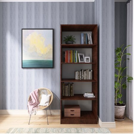 Biblioteca SKY 4 Rafturi, 200x80x40 cm, Culoare Wenge, Pal 18mm [1]