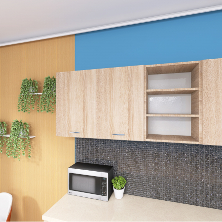 Bucatarie 200cm ELA, Culoare Sonoma, Material PAL 18mm, Blat Termorezistent [4]