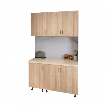 Bucatarie ELA 120, Culoare Sonoma, Material PAL 18mm, Blat Termorezistent [3]