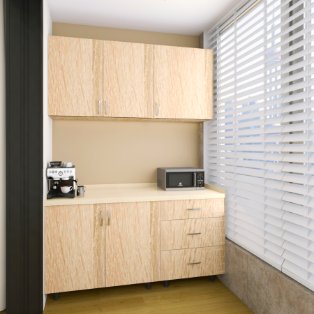 Bucatarie Maia 120 cm, Pal 18mm, Culoare Stejar Sonoma, Blat Termorezistent 2.8 cm [2]