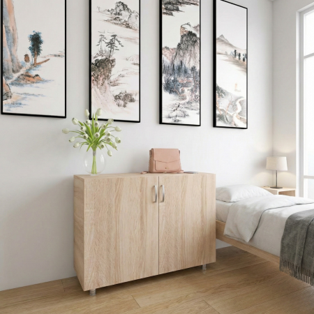 Comode - Comoda Tv ANA, H80 x A50 x L80cm,Picioare Reglabile, Culoare Sonoma, Pal 18mm