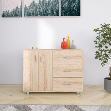 Comode - Comoda Tv MARA, H100 x A50 x L120cm, Picioare Reglabile 5 cm, Culoare Sonoma, Pal 18mm