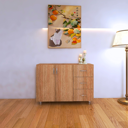 Comode - Comoda Tv MARA, H100 x A50 x L120cm, Picioare Reglabile 5 cm, Culoare Sonoma, Pal 18mm