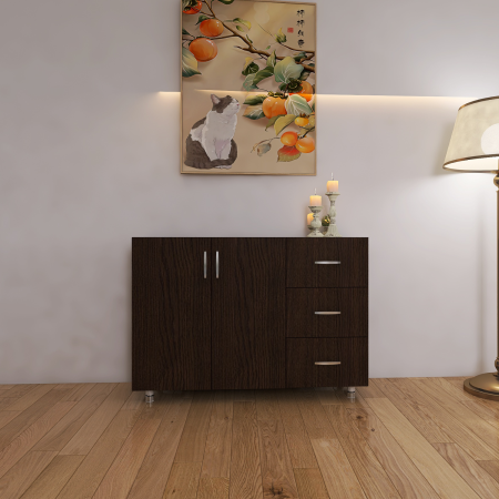 Comoda Tv MARA, H100 x A50 x L120cm, Picioare Reglabile 5cm, Culoare Wenge, Pal 18mm [1]