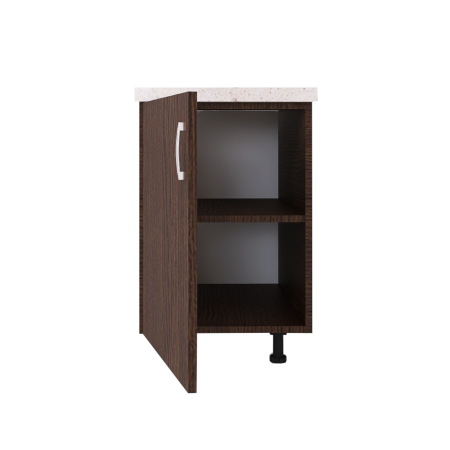Corp Baza Bucatarie Cu Blat Termorezistent, L40cm x H90cm x A50cm, Culoare Wenge, Pal 18mm [1]