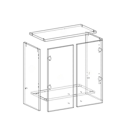 Corp Bucatarie Hota Telescopica, H70 x A32 x L60 cm PaL 18mm, Culoare Sonoma [1]