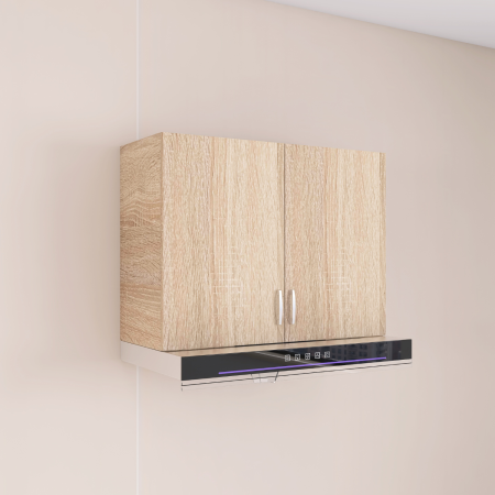 Corpuri Superioare - Corp Bucatarie Hota Telescopica, H70 x A32 x L60 cm PaL 18mm, Culoare Sonoma