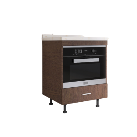 Corpuri Inferioare - Corp Cuptor cu Blat Termorezistent , L60xH90xA50cm, Material Pal 18mm, Culoare Wenge