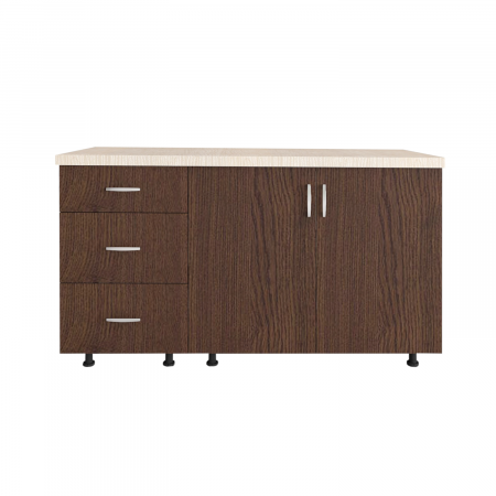 Corp Inferior Bucatarie L120xA50xH90 cm, Culoare WENGE, Pal 18mm, Blat Termorezistent 2.8 cm [1]