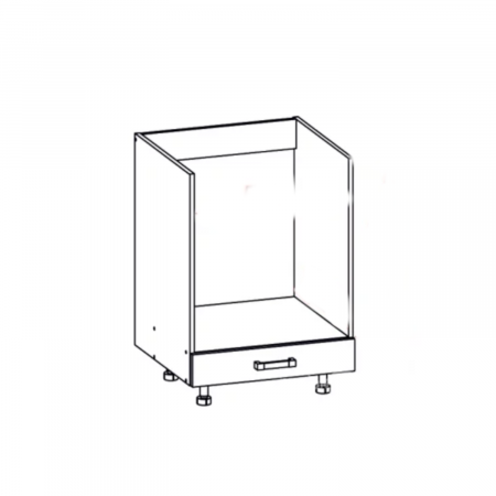 Corp Inferior Cuptor, L60xH90xA50cm, Material Pal 18mm, Culoare Alb [2]