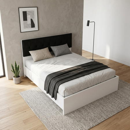 Dormitor Kim, Material 18mm, Culoare Alb [1]