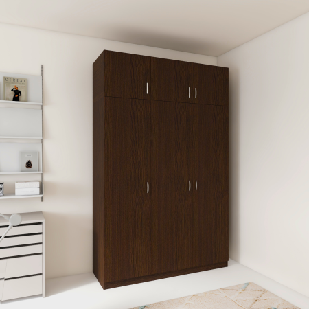 Dulap 3 usi GRANDE cu Suprapozabil, H240xA50xL120cm,Culoare Alb, Material Pal 18mm [3]