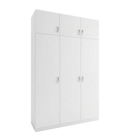 Dulap 3 usi GRANDE cu Suprapozabil, H240xA50xL120cm,Culoare Alb, Material Pal 18mm [2]