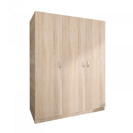 Dulapuri cu usi batante - Dulap 3 usi Stejar Sonoma , H200xA50xL120cm, Material Pal 18mm