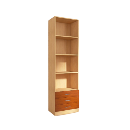 Mobilier B2B - Dulap cu 3 sertare si rafturi, H200 x L50 x A40cm, Pal 18mm, Culoari Alb, Wenge, Stejar Sonoma