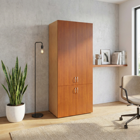 Mobilier B2B - Dulap cu 4 usi cu rafturi, H200 x A40 x L80cm, Material Pal 18mm, Culoari Wenge, Alb, Stejar Sonoma
