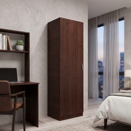 Dulap cu o usa - Dulap cu o usa cu bara haine, H200 x L50 x A50 cm, Material Pal 18mm, Culoare Wenge