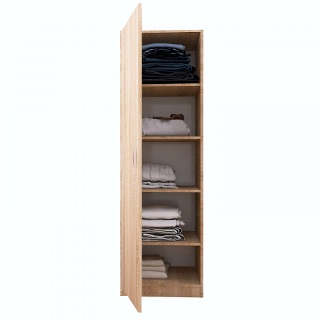 Dulap cu o usa cu rafturi, H200 x L50 x A50 cm, Material Pal 18mm, Culoare Sonoma [2]