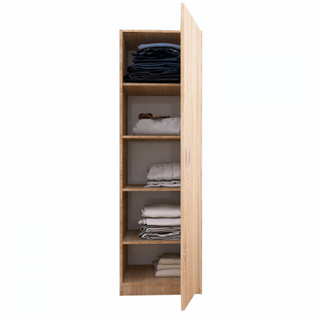 Dulap cu o usa cu rafturi, H200 x L50 x A50 cm, Material Pal 18mm, Culoare Sonoma [1]
